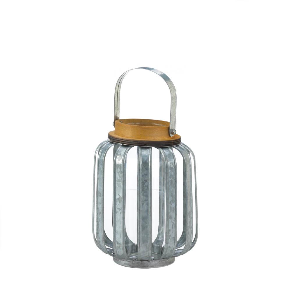 Small Galvanized Metal Lantern - UNQFurniture