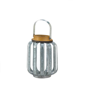 Small Galvanized Metal Lantern - UNQFurniture