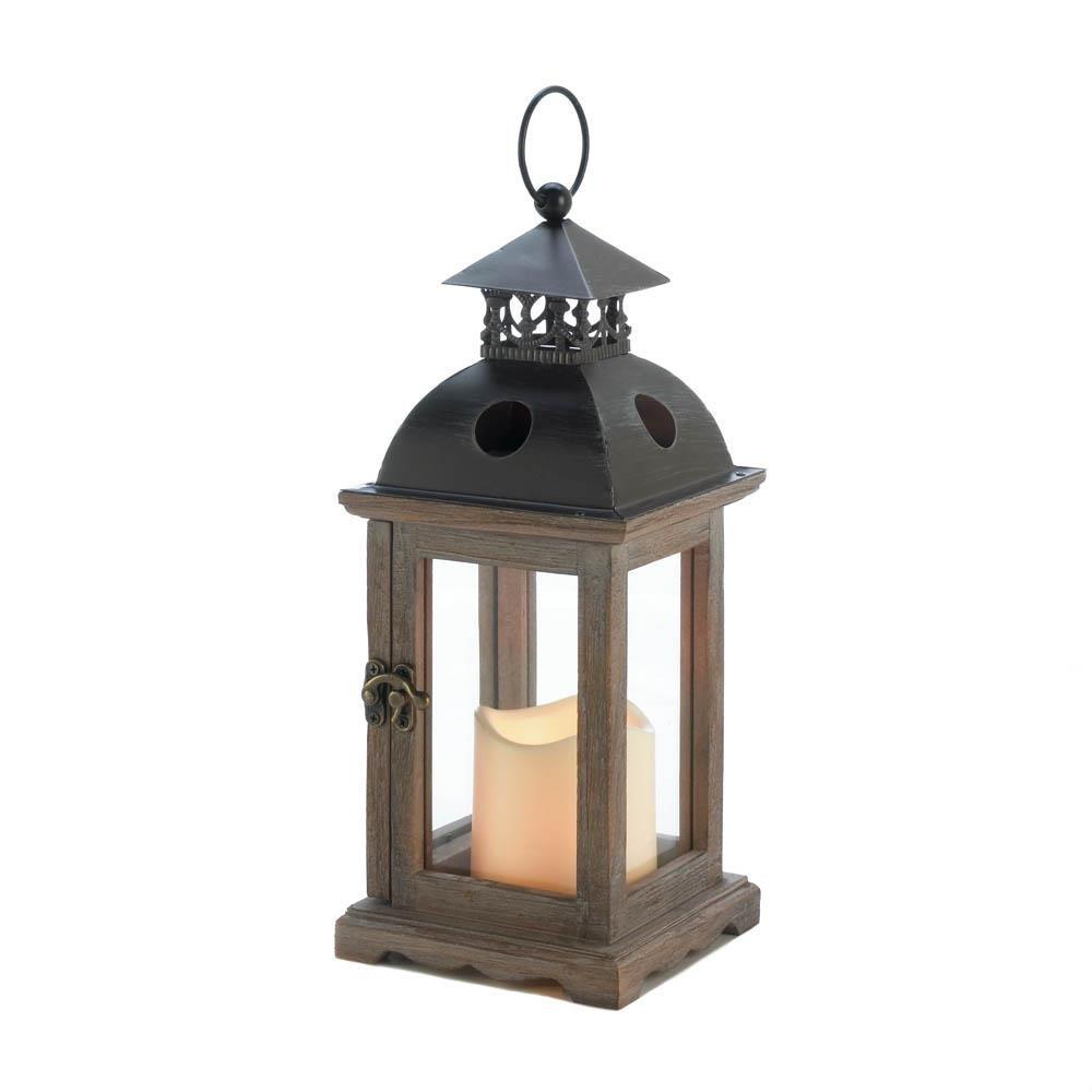 Small Monticello Lantern with LED Candle - UNQFurniture