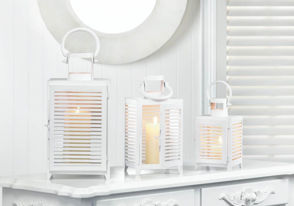 Small White Horizon Lantern - UNQFurniture