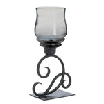 Smoked Glass Cursive Candle Stand - UNQFurniture