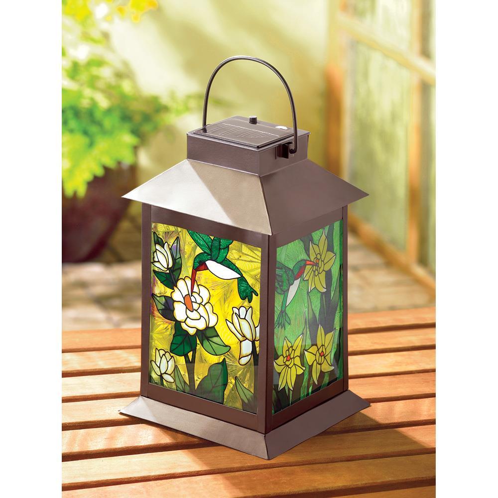 Solar Powered Floral Lantern - UNQFurniture