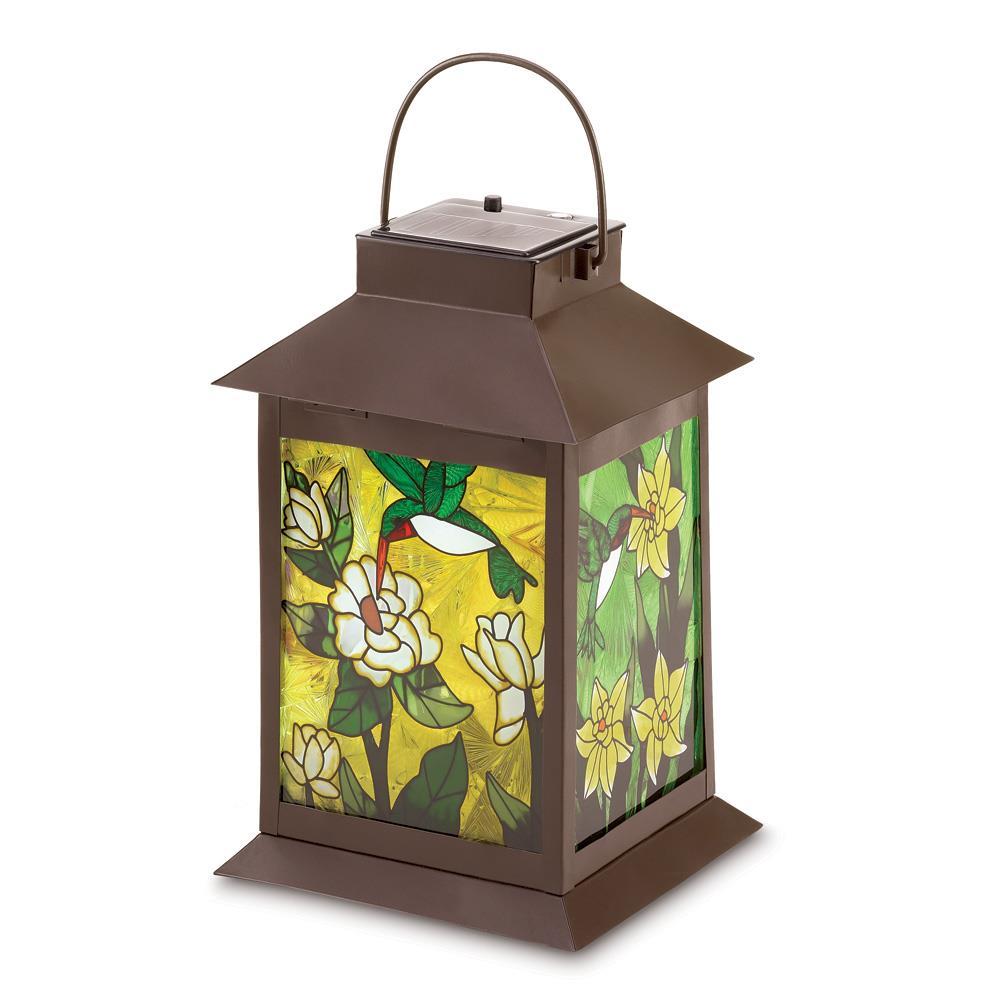 Solar Powered Floral Lantern - UNQFurniture