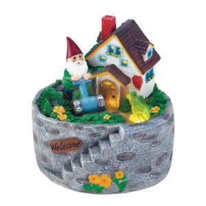 Storybook Home Gnome Solar Statue - UNQFurniture