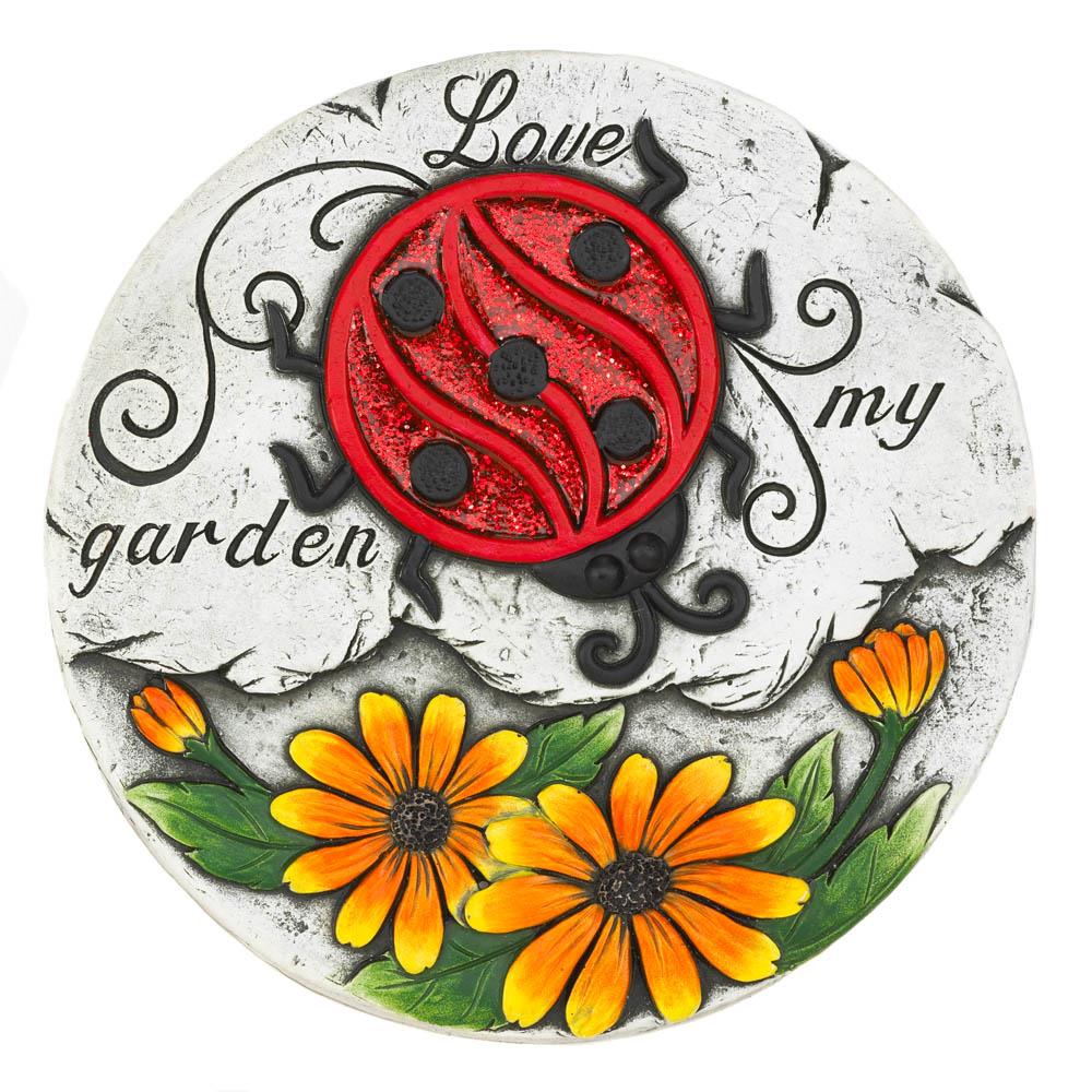 Sunflower Lady Bug Garden Stepping Stone - UNQFurniture