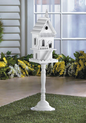 Two Story Pedestal Birdhouse - UNQFurniture