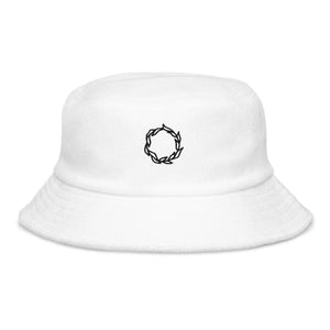 Unstructured terry cloth bucket hat