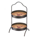 Vineyard 2-Tier Standing Tray - UNQFurniture