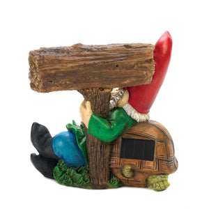 Welcome Gnome Solar Statue - UNQFurniture