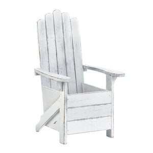 White Adirondack Chair Planter - UNQFurniture