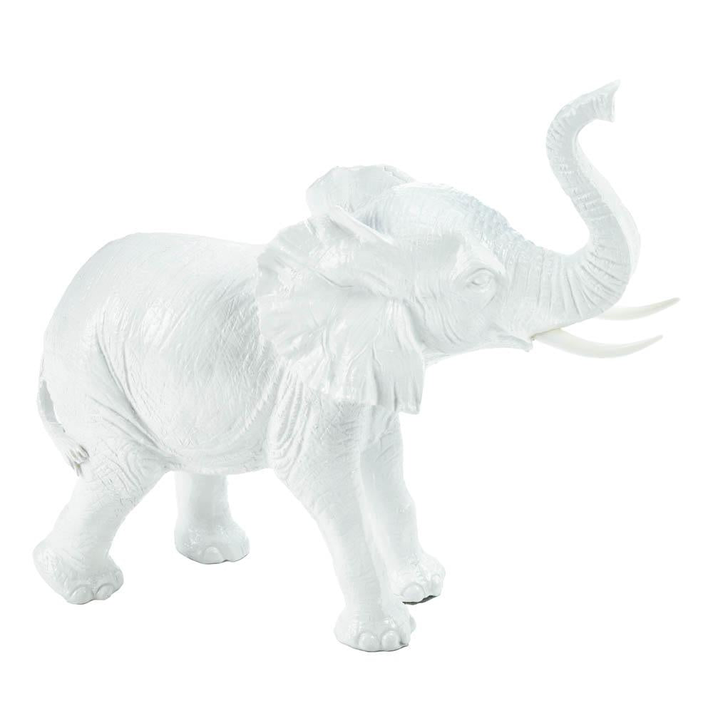 White Elephant Figurine - UNQFurniture