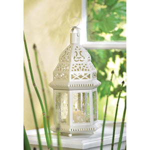 White Moroccan Lantern - UNQFurniture