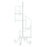 White Spiral Showcase Plant Stand - UNQFurniture