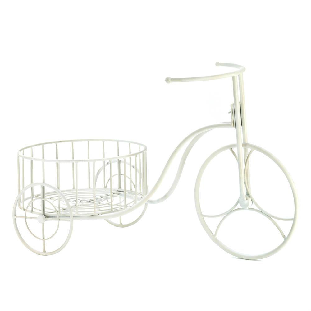 White Tricycle Planter - UNQFurniture