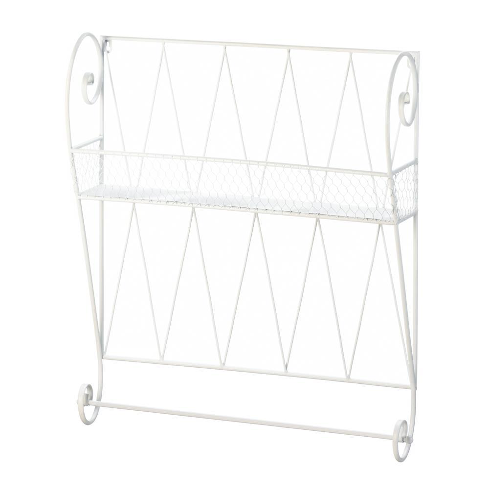 White Wire Wall Shelf - UNQFurniture