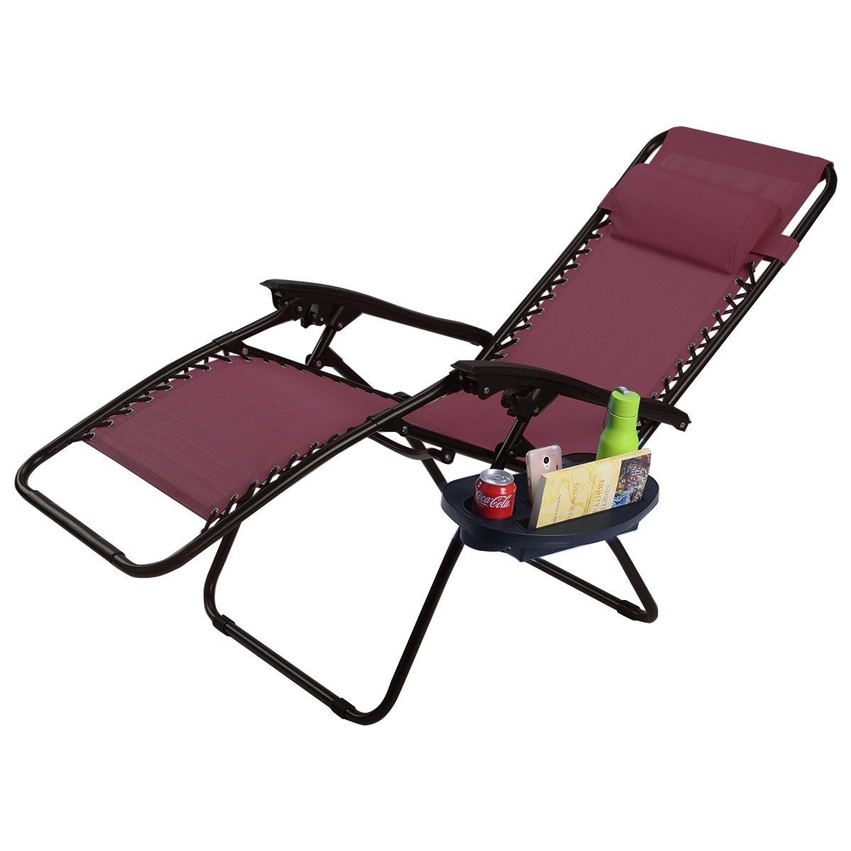 Sit & Sip Patio Set Combo | Pair of Zero Impact Pool Patio Lounge Chairs with Dual Function Ice Cold Beverage Cooler Side Table