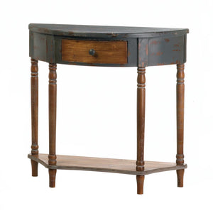 Wood Half Moon Hall Table - UNQFurniture