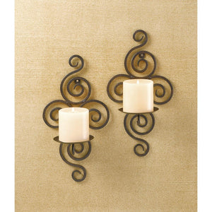 Wrought Iron Candle Wall Sconces - UNQFurniture